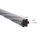 50m Stainless Steel Wire Rope Cable 5mm 316 A4 7x7 Balustrade Fence - Extra Image