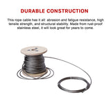 50m Stainless Steel Wire Rope Cable 5mm 316 A4 7x7 Balustrade Fence - Rear View