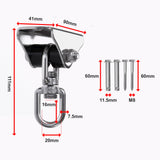 Silent Swing Hanger Heavy Duty Stainless Steel Swing Hook with Swivel Bearing - Rear View