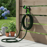 30m Heavy Duty Expandable Flexible Garden Hose with Water Spray Nozzle - Front View