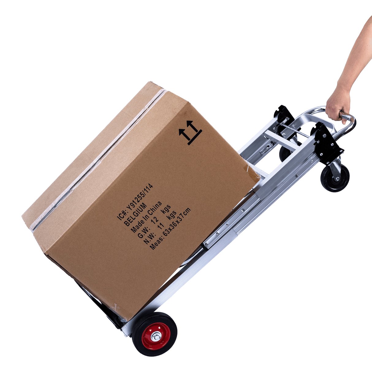 Hand Truck 2 in 1 Folding Dolly Cart 180kg Capacity Heavy Duty Aluminium