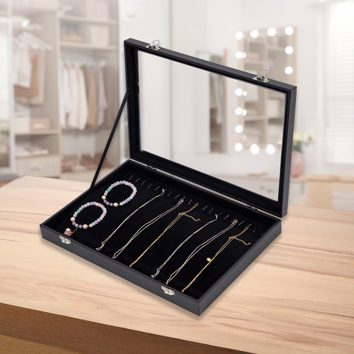 Jewellery Display Box Case for Rings Bracelets Necklaces Retail