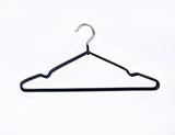 100x Metal Clothes Hangers Non Anti Slip Rubber Coated Wire Suit Coat Hanger