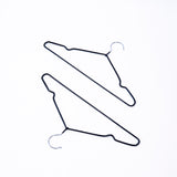 100x Metal Clothes Hangers Non Anti Slip Rubber Coated Wire Suit Coat Hanger - Close-Up Angle