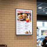 A1 LED Slim Advertising Lightbox Sign Wall-Mounted Poster Board Menu Frame - 45-Degree Angle
