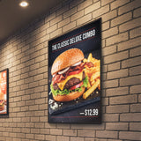 A2 LED Slim Advertising Lightbox Sign Wall-Mounted Poster Board Menu Frame - Side View
