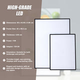 A2 LED Slim Advertising Lightbox Sign Wall-Mounted Poster Board Menu Frame - Top-Down View