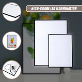 A2 LED Slim Advertising Lightbox Sign Wall-Mounted Poster Board Menu Frame - Low Angle