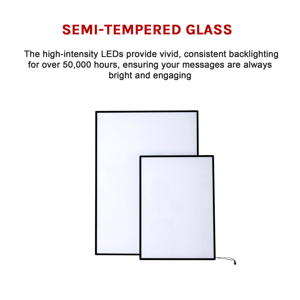 A2 LED Slim Advertising Lightbox Sign Wall-Mounted Poster Board Menu Frame