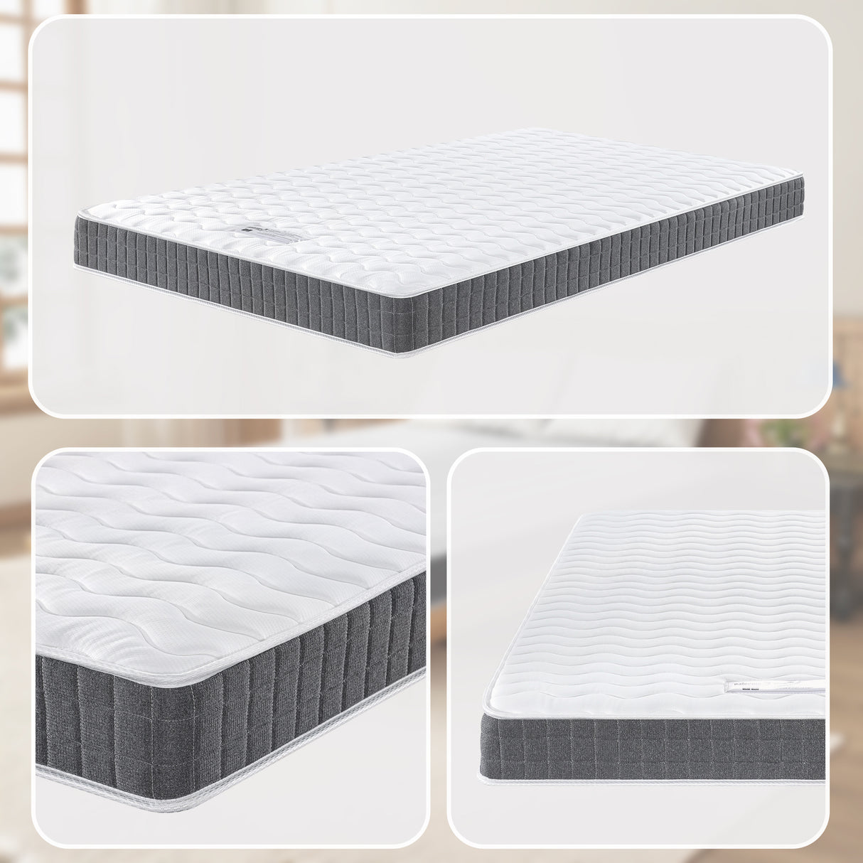 Double Memory Foam Mattress &ndash; OEKO-TEX&reg; Textile & CertiPUR-US&reg; Certified Foam