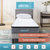 Single Euro Top Pocket Spring Mattress &ndash; Motion Isolation Comfort with CertiPUR-US&reg; Certified Foam Layers - Extra Image