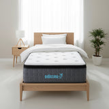 Single Euro Top Pocket Spring Mattress &ndash; Motion Isolation Comfort with CertiPUR-US&reg; Certified Foam Layers - 45-Degree Angle