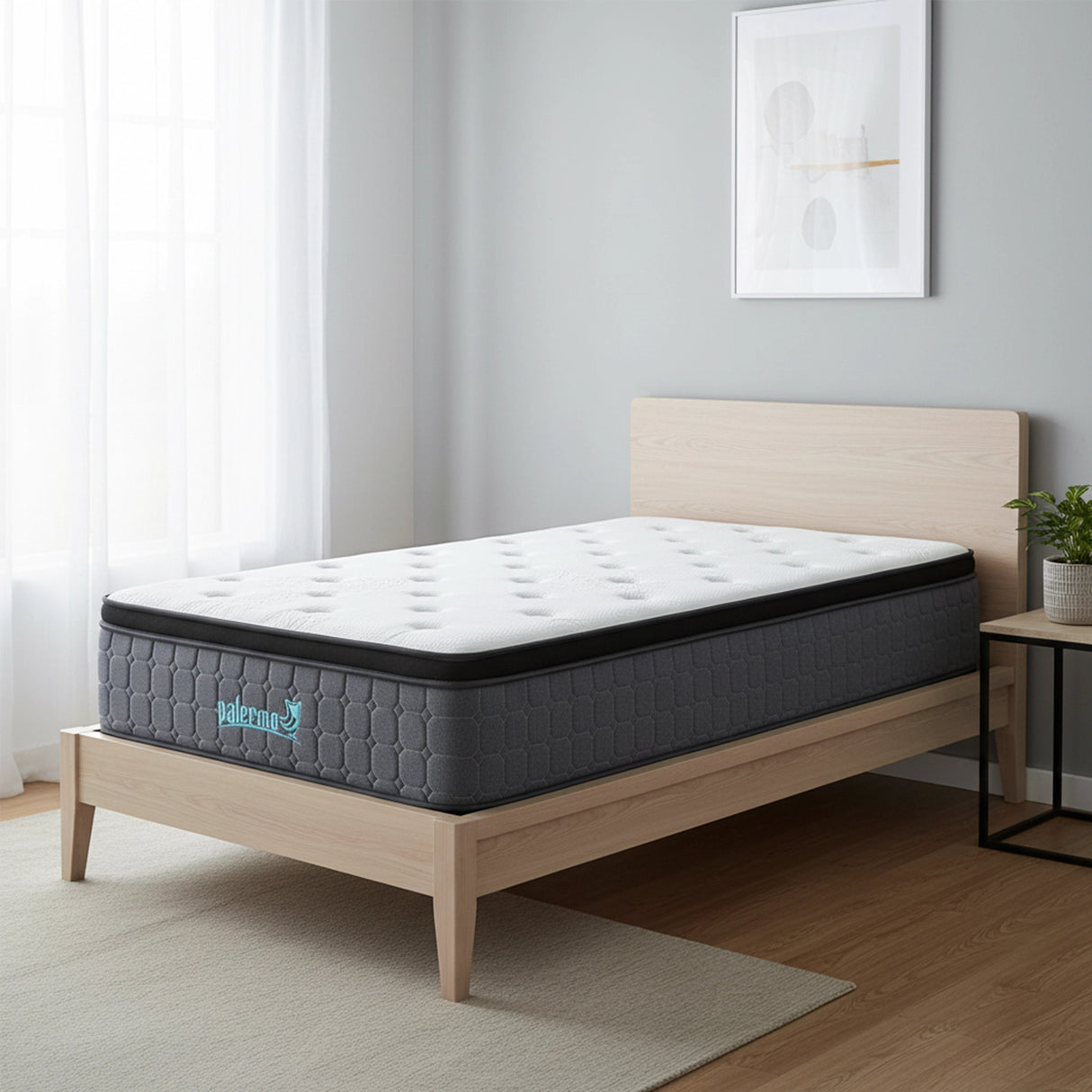 Single Euro Top Pocket Spring Mattress &ndash; Motion Isolation Comfort with CertiPUR-US&reg; Certified Foam Layers