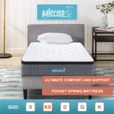 King Single Euro Top Pocket Spring Mattress &ndash; Motion Isolation Comfort with CertiPUR-US&reg; Certified Foam Layers - Extra Image