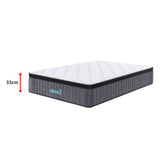 King Single Euro Top Pocket Spring Mattress &ndash; Motion Isolation Comfort with CertiPUR-US&reg; Certified Foam Layers - Extra Image