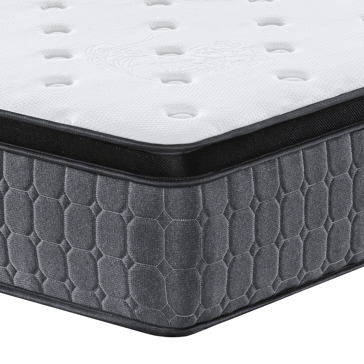 King Single Euro Top Pocket Spring Mattress &ndash; Motion Isolation Comfort with CertiPUR-US&reg; Certified Foam Layers