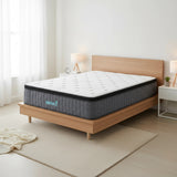 King Single Euro Top Pocket Spring Mattress &ndash; Motion Isolation Comfort with CertiPUR-US&reg; Certified Foam Layers - Close-Up Angle