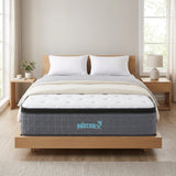 Queen Euro Top Pocket Spring Mattress &ndash; Motion Isolation Comfort with CertiPUR-US&reg; Certified Foam Layers - 45-Degree Angle