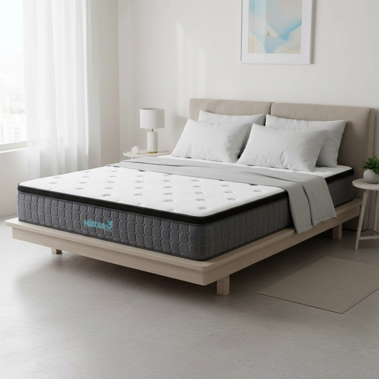 King Euro Top Pocket Spring Mattress &ndash; Motion Isolation Comfort with CertiPUR-US&reg; Certified Foam Layers