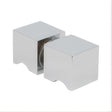 Brass Shower Door Square Knob Handle in Chrome