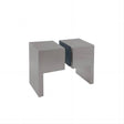Brass Shower Door Square Double Pull Handle in Nickel