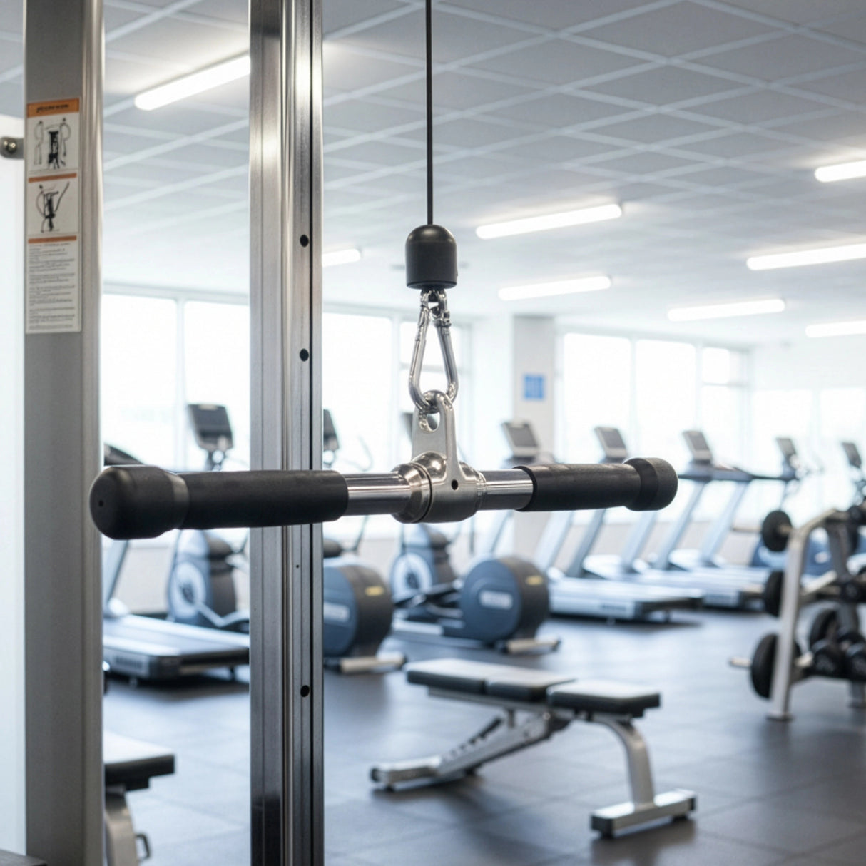 Revolving Straight Bar Gym Cable Attachment