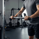 Revolving Straight Bar Gym Cable Attachment - 45-Degree Angle