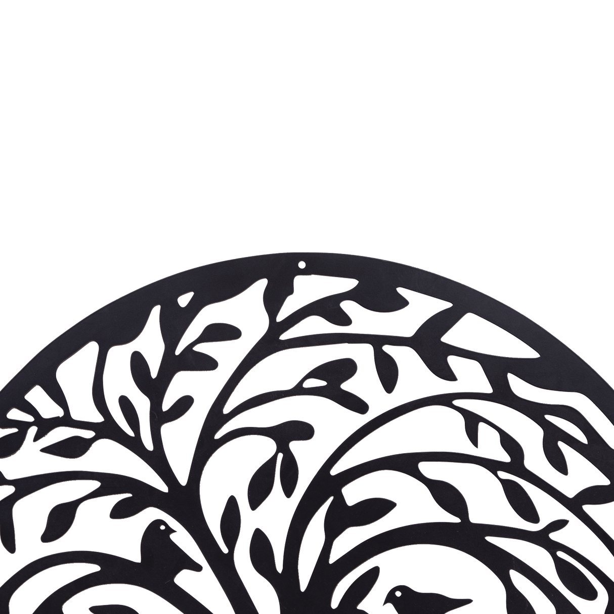 60cm Tree of Life & Birds Round Metal Wall Garden Art Sculpture