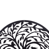 60cm Tree of Life & Birds Round Metal Wall Garden Art Sculpture