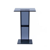 120cm Acrylic Podium Stand Black