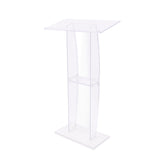 120cm Acrylic Podium Stand Transparent - Side View
