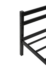 Single Daybed Metal Frame Sofa Premium Black Day Bed Steel Support - Close-Up Angle