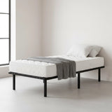Single Metal Bed Frame - Top-Down View