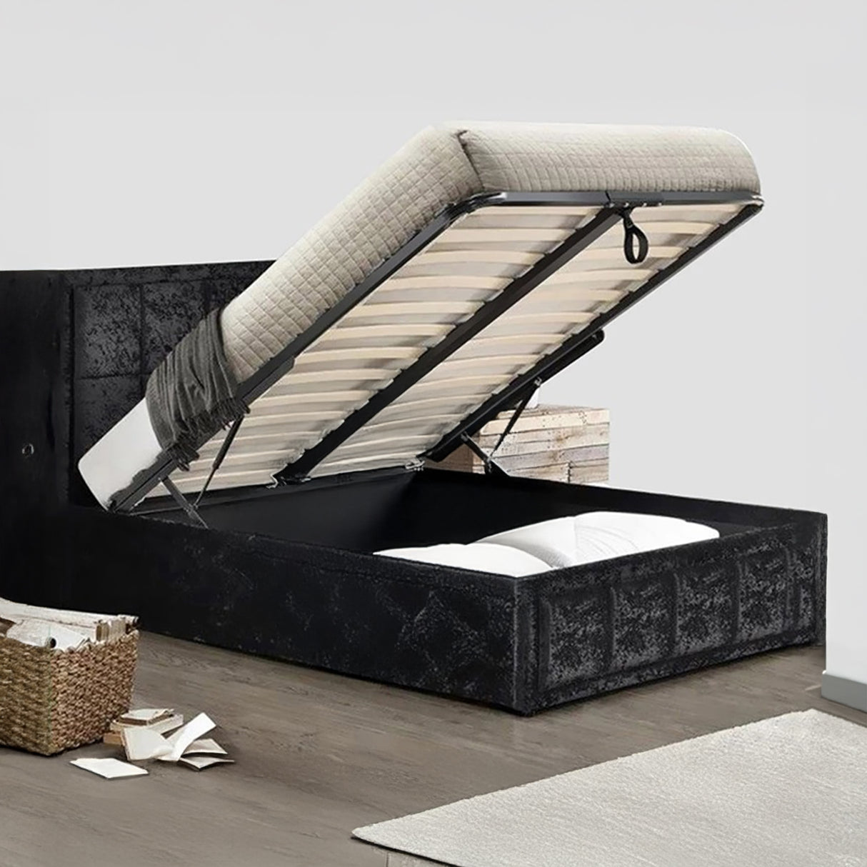 Double Gas Lift Bed Mechanism with Frame &ndash; Storage Platform & Sofa Bed Kit