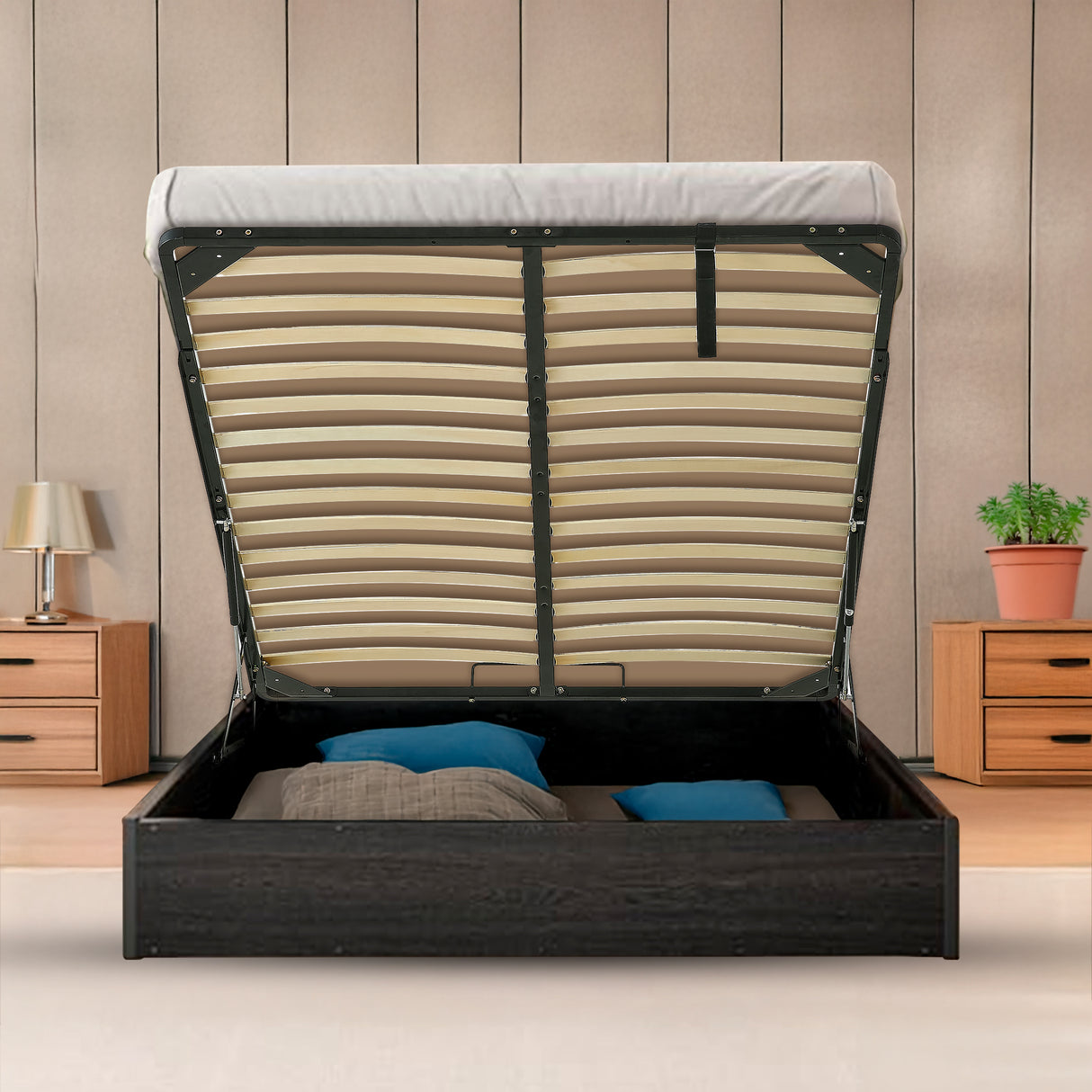 Queen Gas Lift Bed Mechanism with Frame &ndash; Storage Platform & Sofa Bed Kit