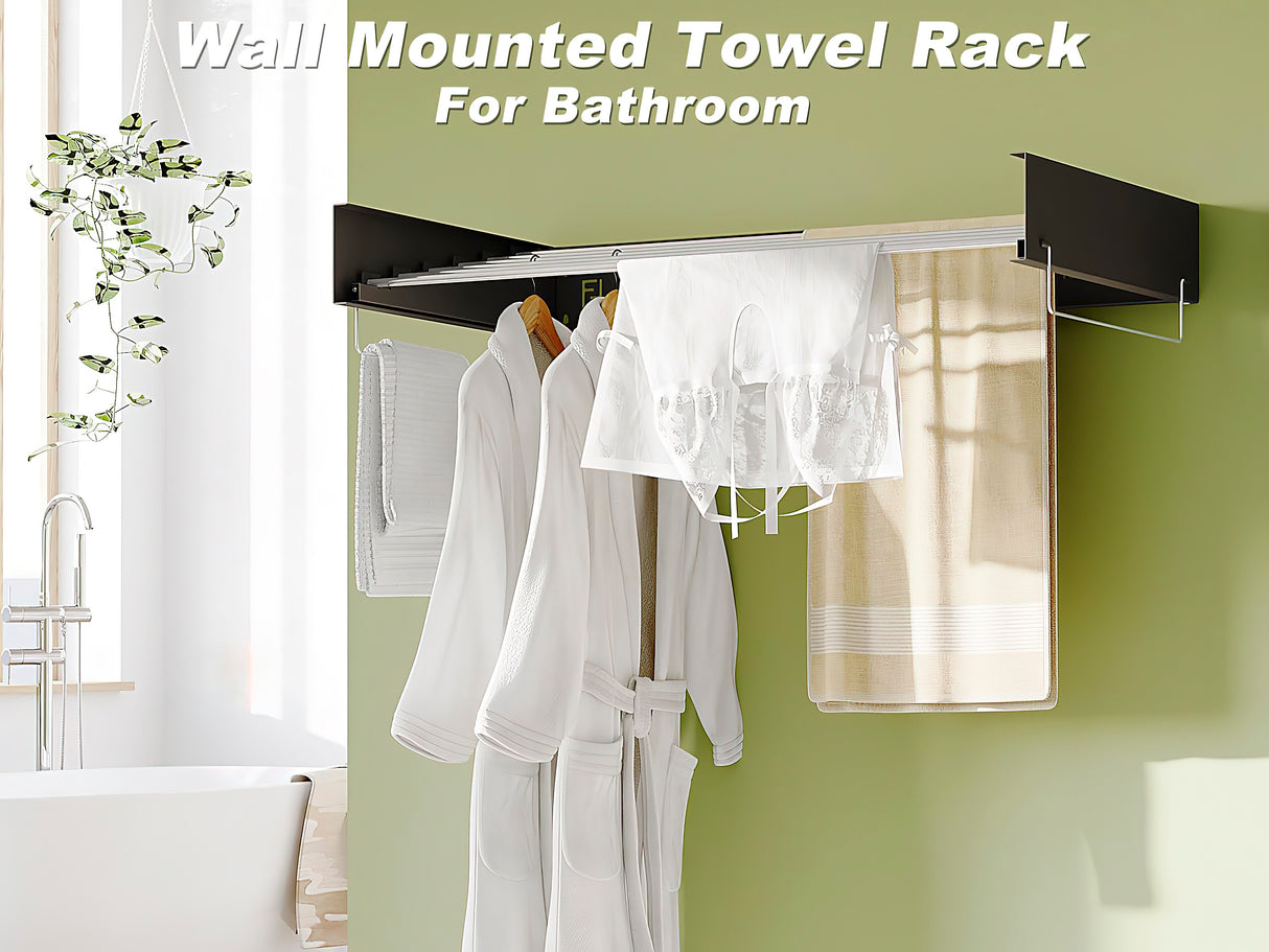 Collapsible Laundry Drying Rack &ndash; Wall Mounted Clothes Airer for Indoor or Outdoor