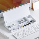 Glass Desktop Buddy Whiteboard Office Writing Desk - Front View
