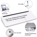 Glass Desktop Buddy Whiteboard Office Writing Desk - 45-Degree Angle
