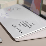 Glass Desktop Buddy Whiteboard Office Writing Desk - Rear View