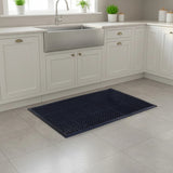 Heavy Duty Floor Mat Anti Fatigue Kitchen Bar Rubber Drainage Black - Front View