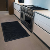 Heavy Duty Floor Mat Anti Fatigue Kitchen Bar Rubber Drainage Black - Side View