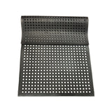 Heavy Duty Floor Mat Anti Fatigue Kitchen Bar Rubber Drainage Black - 45-Degree Angle
