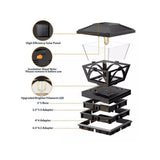 2 Pack Outdoor Flame Light Solar Post Deck Fence Cap - Close-Up Angle