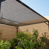 15m x 2m Fence Windscreen Privacy Screen Shade Cover Coffee Fabric Mesh Garden