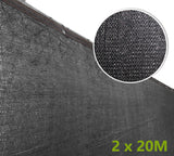20m x 2m Fence Windscreen Privacy Screen Shade Cover Black Fabric Mesh Garden - Extra Image