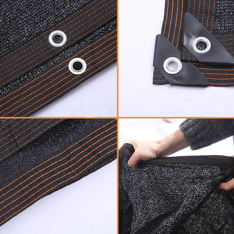 Black 20m x 2m HDPE mesh fence privacy screen, image 8