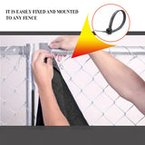 15m x 2m Fence Windscreen Privacy Screen Shade Cover Dark Green Fabric Mesh Garden - Front View