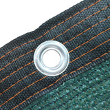 15m x 2m Fence Windscreen Privacy Screen Shade Cover Dark Green Fabric Mesh Garden - Close-Up Angle