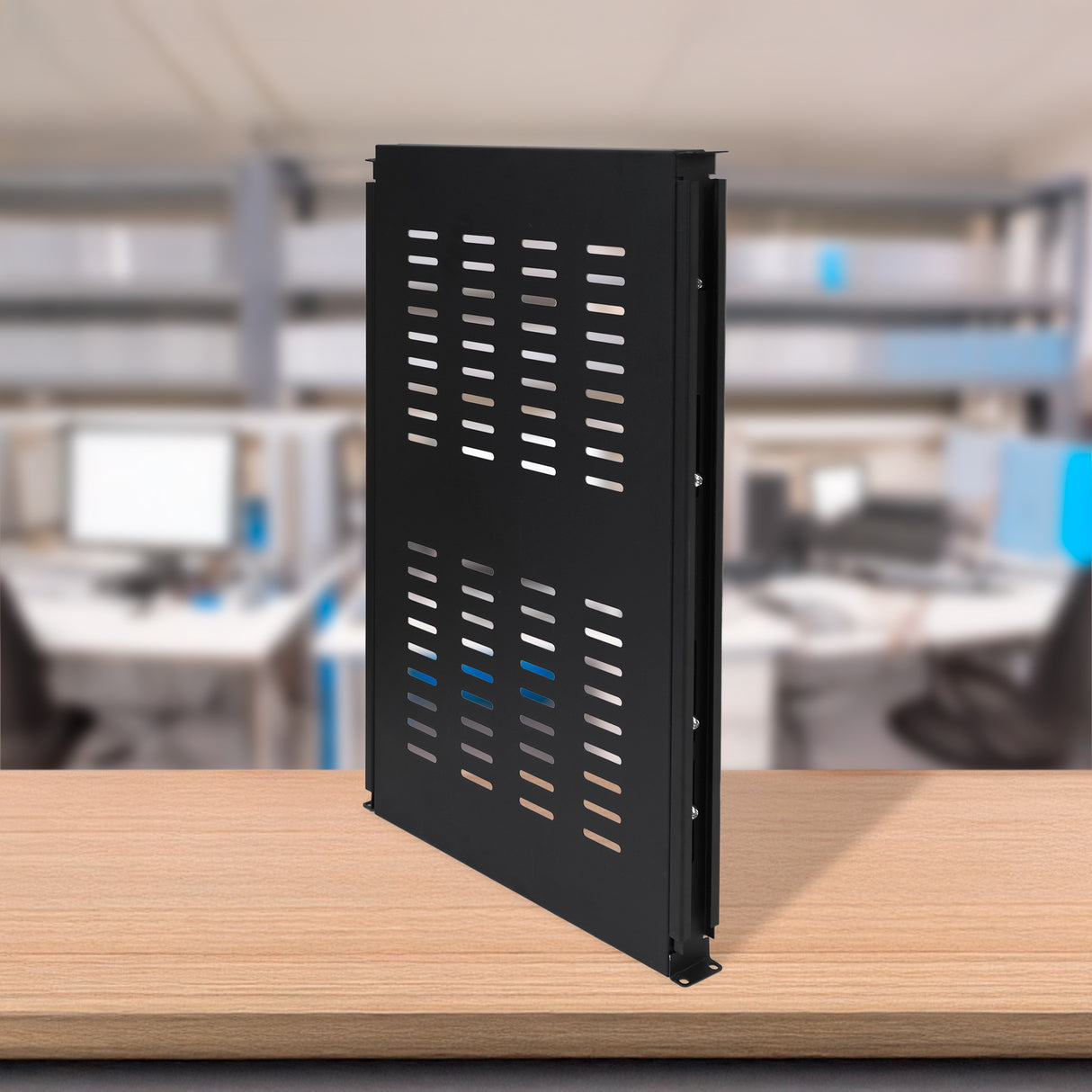 1U Sliding Server Rack Shelf 26 Inch Deep Vented for 19 Inch Cabinet