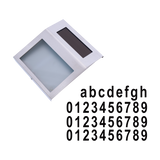 Solar Powered House Number LED Light Stainless Steel Address Signs Plaques